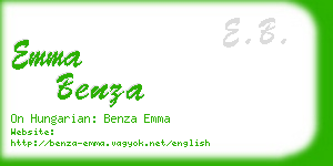 emma benza business card